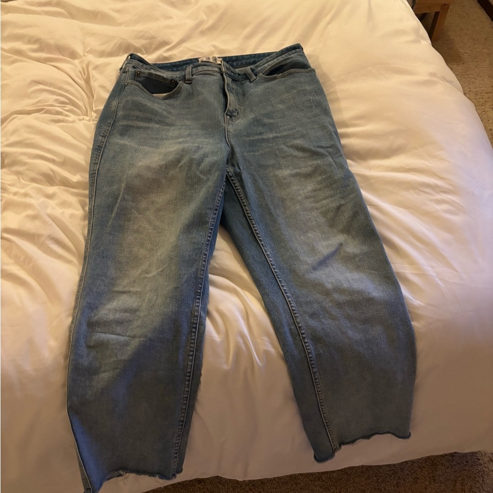 Free People CRVY Denim Straight Leg Jeans